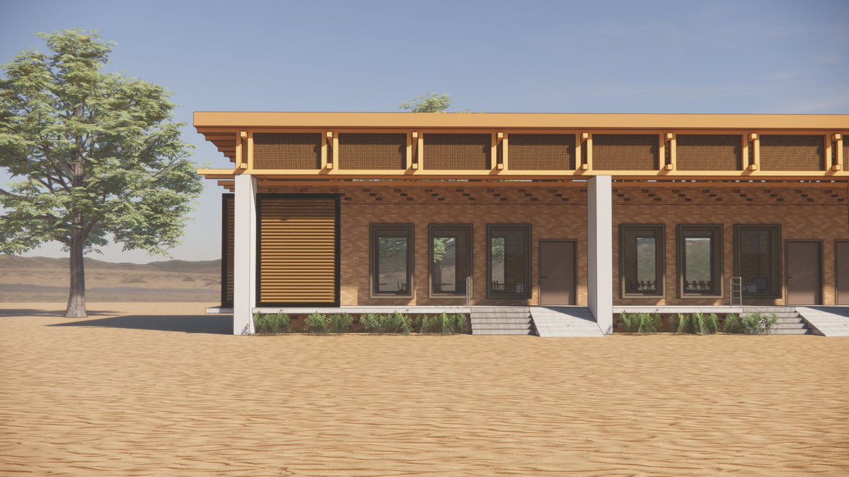 YusufAbduljala1's tweet image. Classroom task. Modeled with #autodeskrevit rendered with #enscape #architecture #vernaculararchitecture #schooldesign