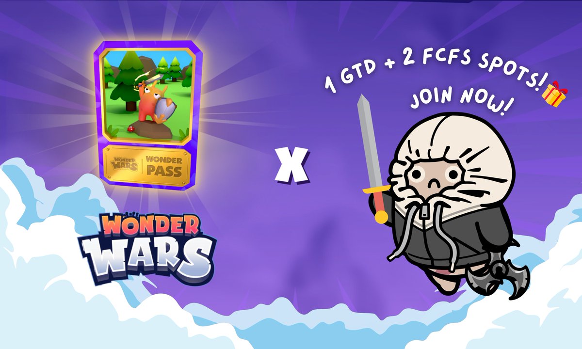shadowninjaa's tweet photo. Hello Monster's (@HelloMonsterGG) The Originals will be migrating to Ronin next week! 👀

@WonderWarsGame Wonder Pass Mint will soon happen! 🗓️

Secure your WL spot, prepare your $RON, and here's why...                                                                                                  

✅ Since Hello Monster is finally moving to Ronin, you can soon buy a Hello Monster NFT through the @Ronin_Network Marketplace! 👌

✅ Wonder Wars is gearing up for its upcoming P2A, Wonder Pass holders will enjoy the following benefits:

👉 double the resources they can get while playing Wonder Wars: gold and various powders!

👉 grant points multiplier for the upcoming P2A Main Events!

Now, here's the FUN part! 🫵
🎁 I've been given the opportunity to giveaway 1 GTD and 2 FCFS WL spots for Wonder Pass! 👀

To secure the (1) GTD and (1) FCFS spot:
1⃣ Follow @WonderWarsGame and @shadowninjaa 
2⃣ Tag 3 gamers, 💙 and 🔁 this tweet.                                                                                                           

To secure the other (1) FCFS spot:
👉 follow steps 1⃣ and 2⃣, then tell me about your @WonderWarsGame gaming experience/story in the reply section. (handpicking 1 worthy winner!)

48 hours to join. Good luck, and happy gaming on Ronin! 🎮