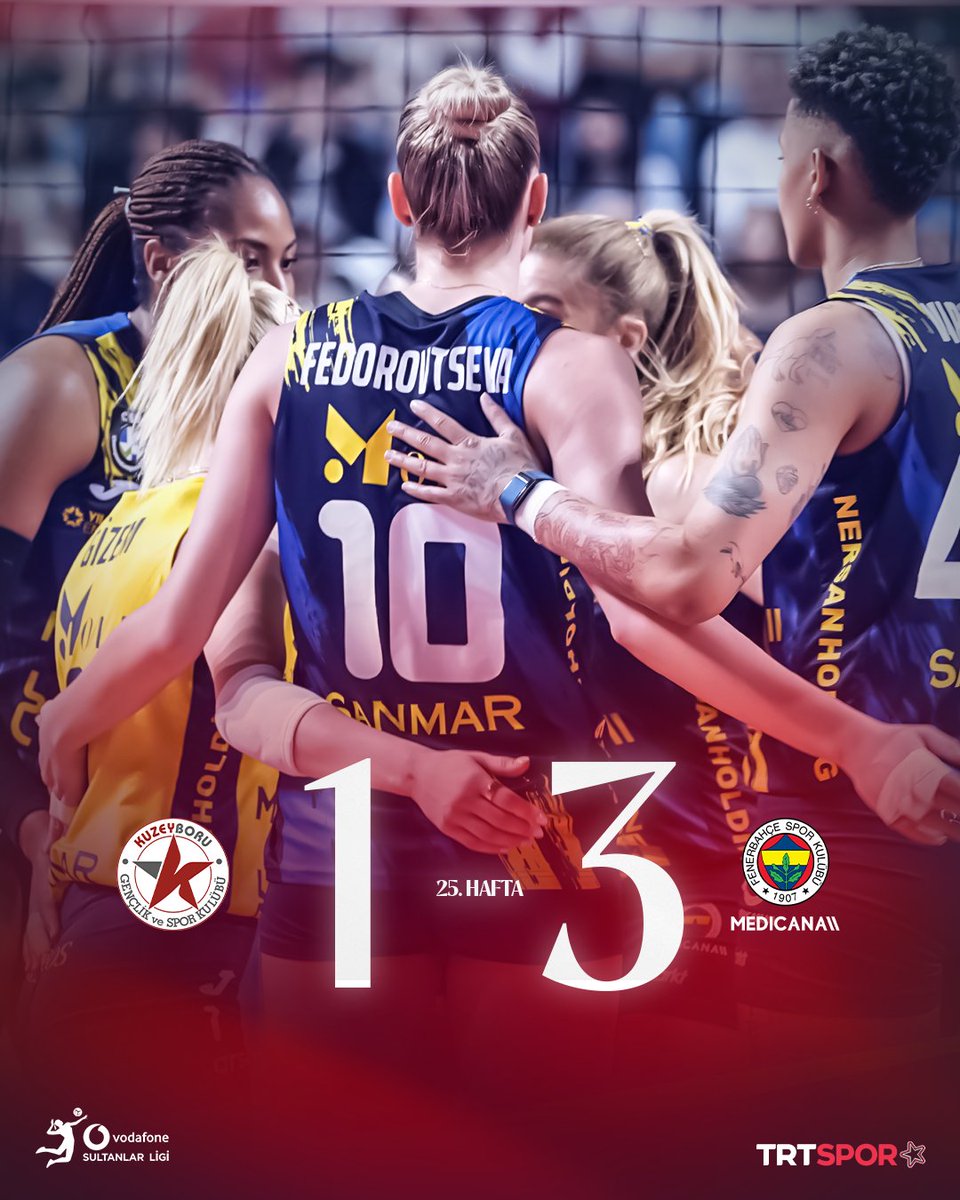 🟡🔵 Fenerbahçe Medicana, Aksaray'da kazandı

🏐 Sarı lacivertliler, Vodafone Sultanlar Ligi'nde 25. hafta maçında deplasmanda Kuzeyboru'yu 3-1 yendi ve bu sezonki 22. galibiyetini aldı.

🆚 22-25, 16-25, 25-17 ve 19-25