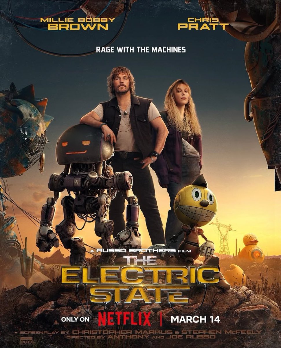 HIDEO_KOJIMA_EN's tweet photo. I love the original work by Simon Stålenhag. Of course, I have all of his works. The question is, how do you successfully adapt that into a movie? Tonight, I’ll watch “The Electric State.” https://t.co/WtMof9EuLF