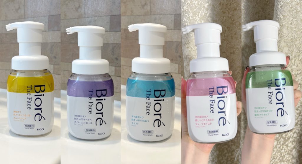 marunouchi__ol_'s tweet image. 【洗顔キャンセル❷】
📍ビオレの泡洗顔 ¥770

というか泡立てキャン。飲み会明けとか目2mmしか開いてないのに泡立てられるわけなくない？花王(ビオレ)って泡技術に長けていて、朝のベタベタ肌でも泡がヘタらない。全色買い揃え勝手にビオレビュッフェしてる。今はニキビが２つあるのでアクネケアの緑