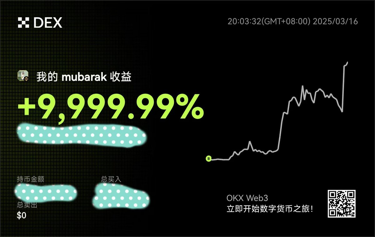 猜本金中大奖，粉丝专属 1000U 抽奖福利

#mubarak 1000多倍了，一个也没卖
抽奖规则:
1、有人猜中本金多少(U本位)，直接奖励0.5BNB(300U)
猜的一样，时间维度优先，没人猜中取最接近
2、抽10人瓜分1个BNB(一人60U)

参与方式:
1、关注我
2、在评论区猜测本金多少（U本位）
3、点赞转发

上币安开奖