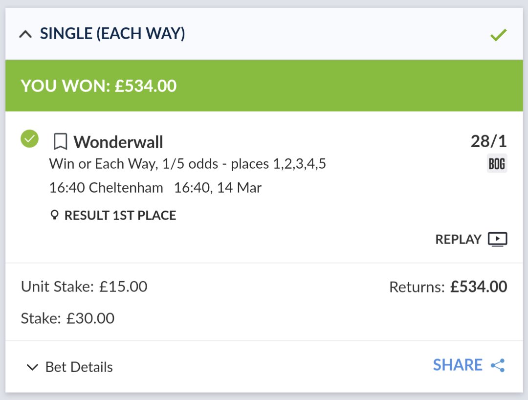 OddsOracleBets's tweet image. Had a pretty solid 2025 Cheltenham Festival by all accounts 🏇

Few bets I had on over the week ⬇️

#Cheltenham #CheltenhamFestival