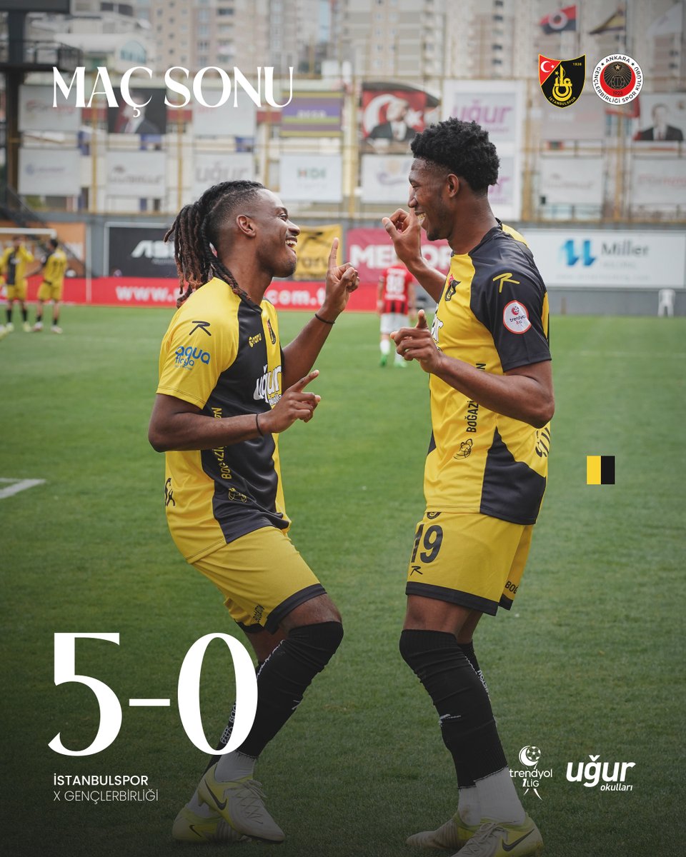 💪🏻 Evimizde 3 puanı 5 golle alıyoruz! 🔥

#İSTvGB