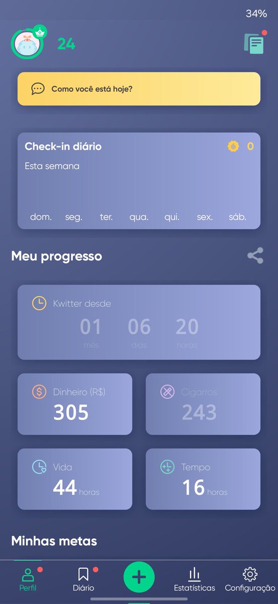 Domingo pela manha e a mensagem que recebo do app "como vai sua abstinência?"

Uma mês sem fumar!