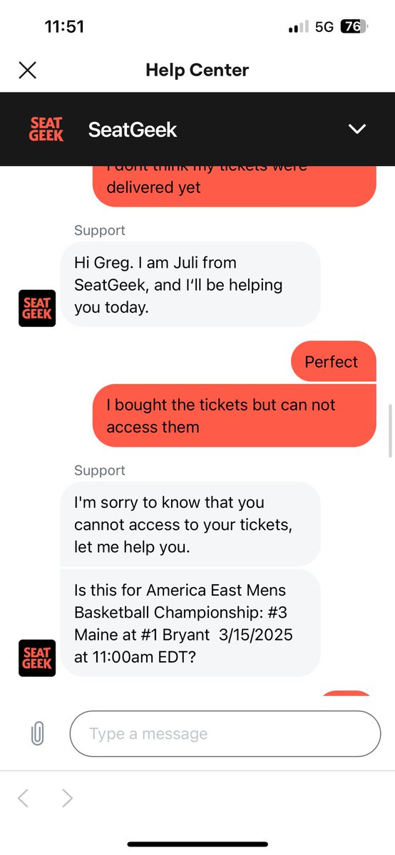 TheBenchCaptain's tweet image. Dont buy tickets on @SeatGeek 
I bought American East championship tickets. They were never delivered after emails/calls/chats. Seat Geek then sent me a copy of a barcode 4 mins before the game. Scam company. Stick with @StubHub 
Now they are not refunding me the money. Dont buy…