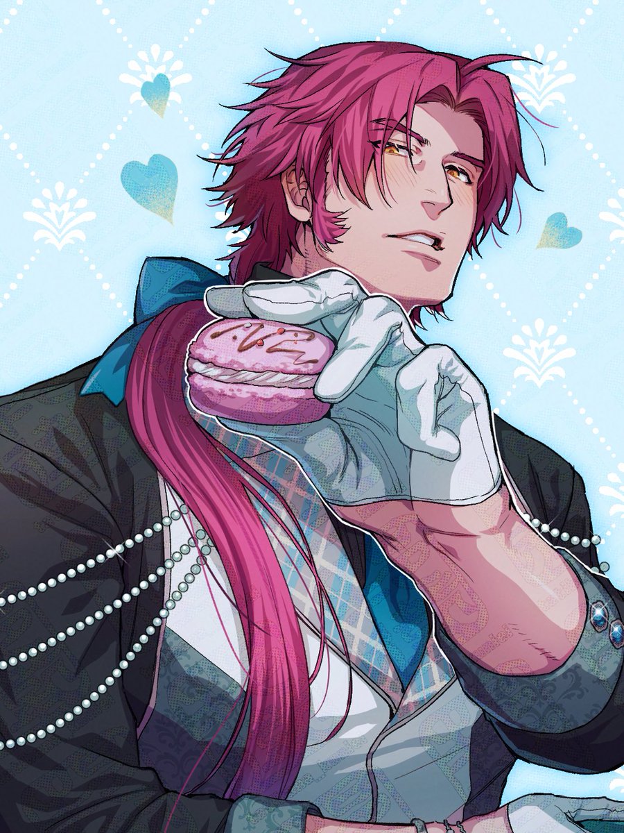 💙ホワイトデー蜻蛉切さん💙
主のためにマカロンを小豆さんと作ってくれました🌸
主に…手ずから食べさせてくれる蜻蛉切さん
(2枚目は微差分+文字あり) 