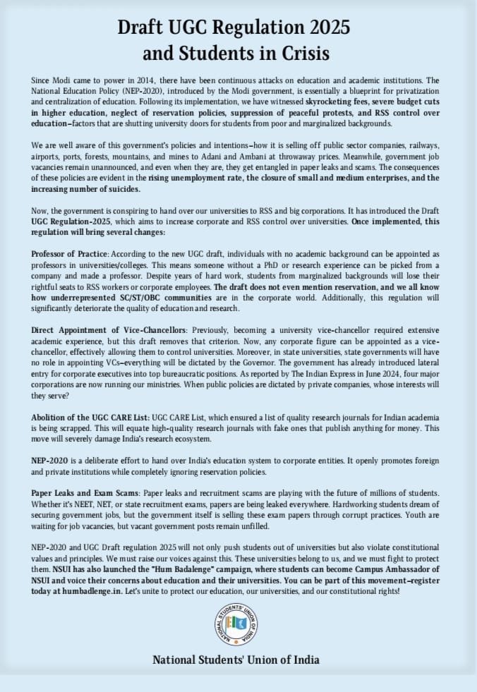 HannanAhmed_'s tweet image. "CHANGE BEGINS NOW! Join the massive student protest at Jantar Mantar on 24th March at 11 AM and be part of the movement for education reform!"
#StudentsProtest #JantarMantar #EducationIsOurRight