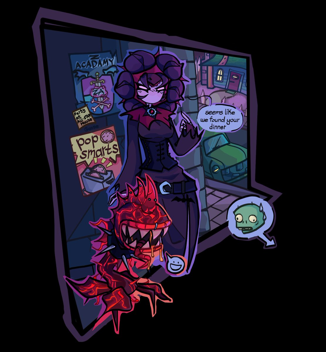 sillyoose's tweet image. vampire flower and her stupid ass dog #pvz