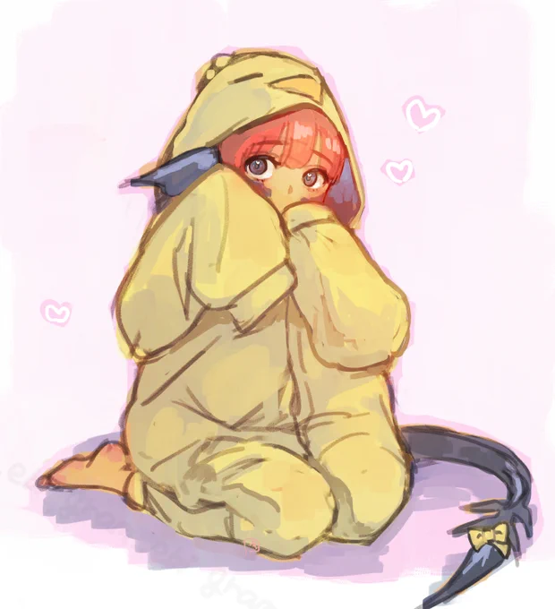 チョコボの着ぐるみなアウラちゃん #FFXIV 