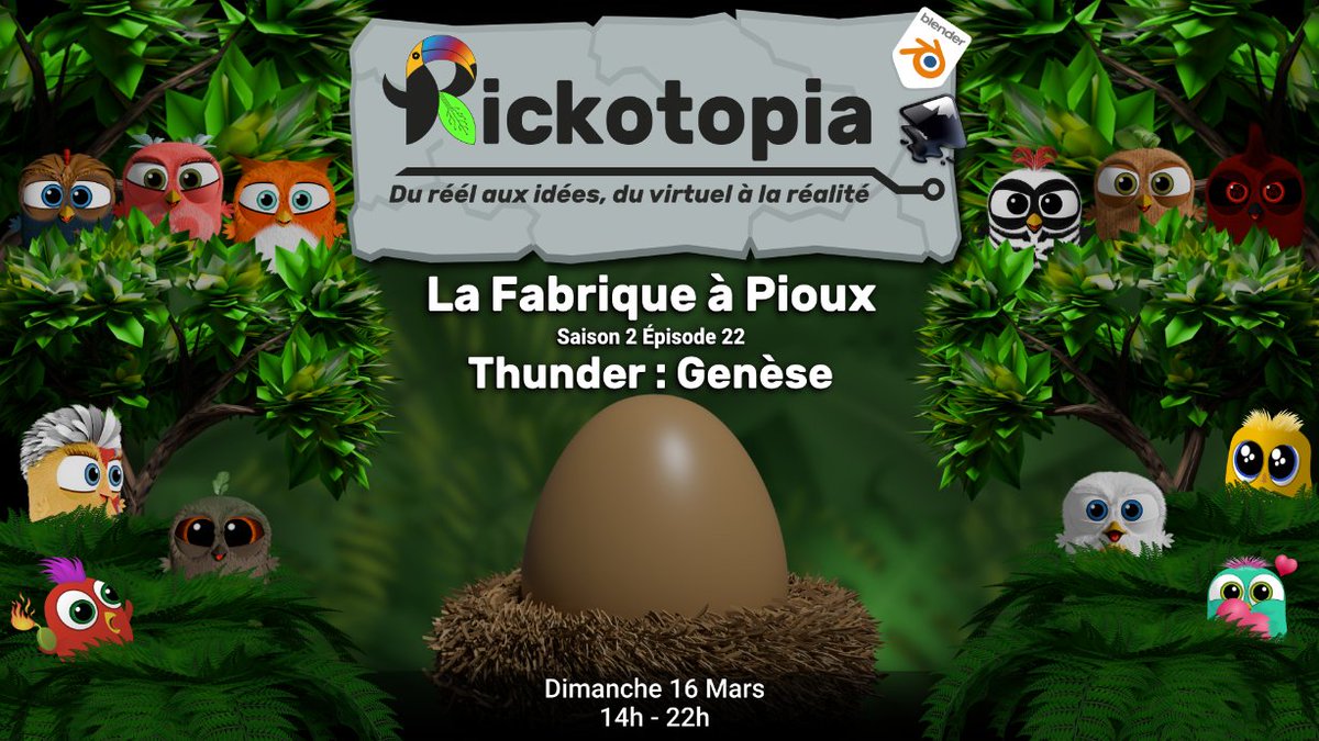 Rickotopia's tweet photo. La Fabrique à Pioux est ouverte ! 🎨

8h pour créer un nouveau Piou personnalisé : Thunder la guerrière viking, notre 10ᵉ création !

Toi aussi, gagne ton Piou avec les points de chaîne !

👉 https://t.co/I5uGiTYchP

#Twitch #Art #Blender #Modeling3D #Animation3D https://t.co/T1haUt0rtE