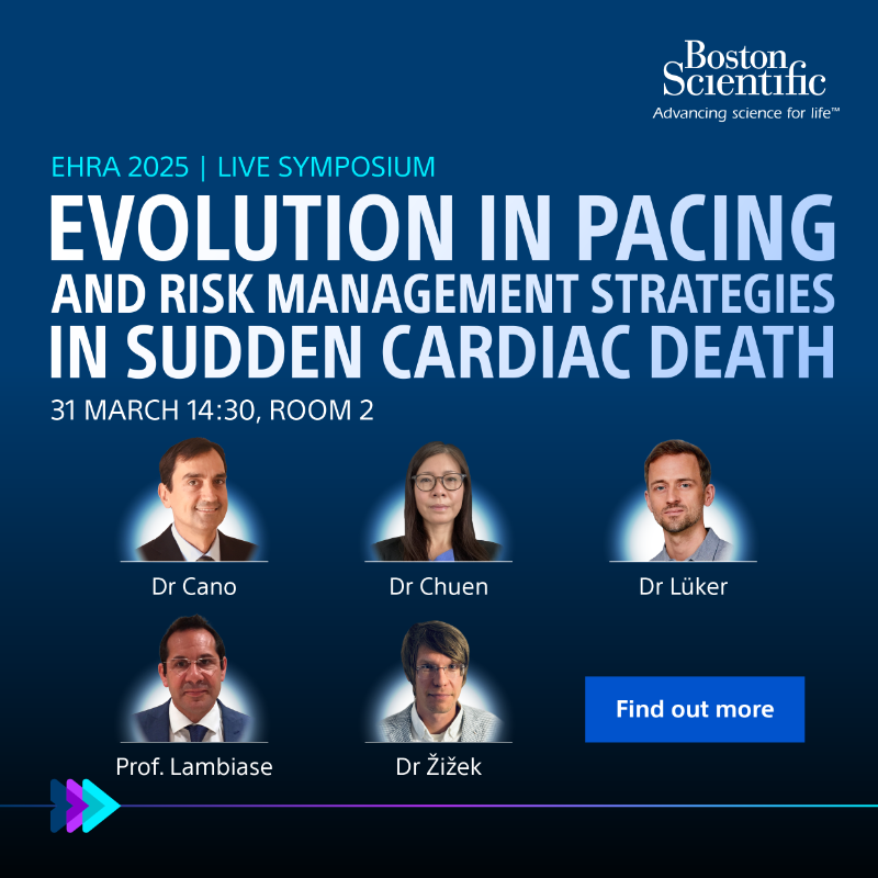 BSC_EU_Heart's tweet photo. Register for #EHRA 2025 and join us at our #SICD Symposium!

Dr @OCanoPerez, Dr Chuen, Dr Lüker, Prof. Lambiase and Prof. Zizek will dive into developments in the prevention and management of #SCD.
Visit our website to find all details.

#CardioX #ICD #Cardiology #MedTwitter