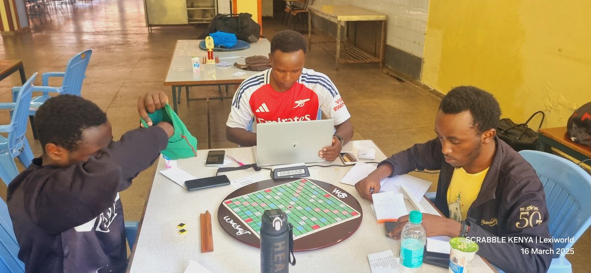 Lexiscrab's tweet photo. Top of their game, Ian Oyoo from UOE takes on Kevin Musyoka in the decisive rounds of the event at Upper Kabete.
The 9th Turks tournament https://t.co/W5ijg6Cym3