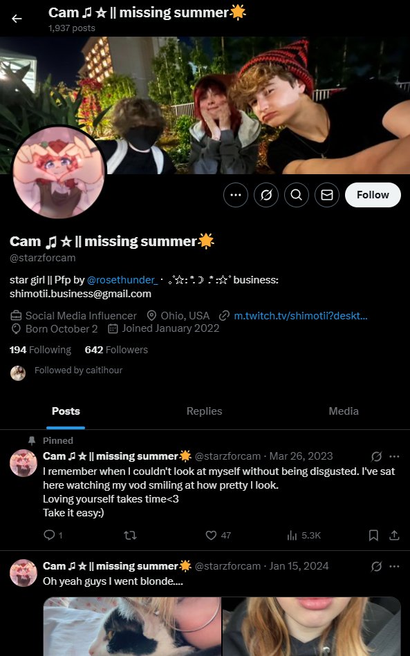 starzforcami's tweet photo. pls give me back my old acc I'm sad https://t.co/I1qy2GGXMu