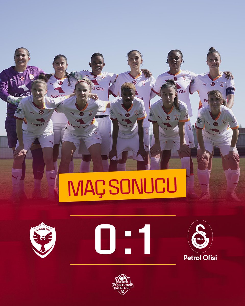 3 puan bizim! 💛❤️

Maç sonucu: Amed Sportif Faaliyetler 0-1 Galatasaray Petrol Ofisi 👏

⚽️ 54’ Ebru Topçu