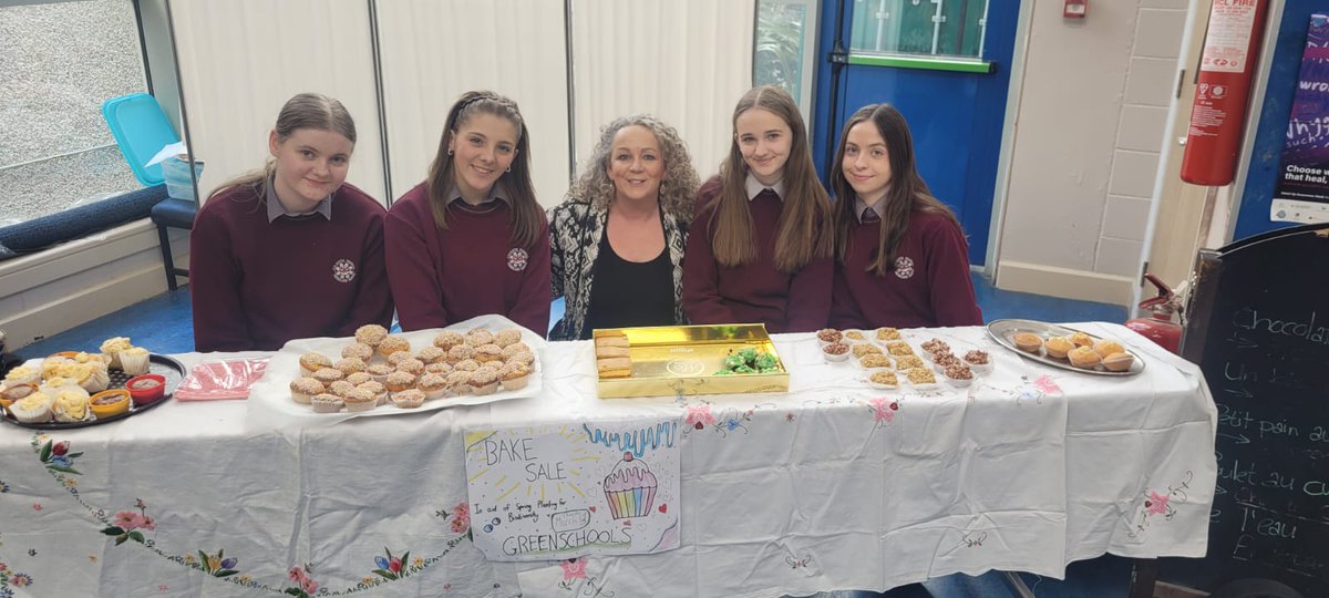 Congratulations to our TY Greenschools team for their very successful Bakesale for Biodiversity and planting.  A Huge thank you to Ms O'Halloran and Ms Power in our  Home Economics department who facilitated the baking.
We raised 280 Euro. 👏