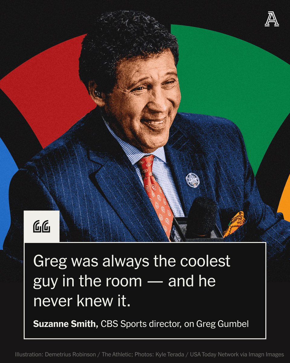 Selection Sunday is missing an icon this year.

But Greg Gumbel was much more than one of college hoops’ most trusted and reassuring voices.

<a href="/Lindsay_Schnell/">Lindsay Schnell</a> remembers a trailblazer ⤵️

nytimes.com/athletic/62060…