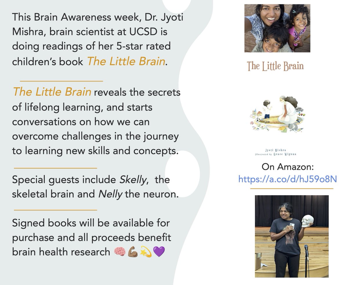 Another awesome Brain Awareness week touring with The Little Brain a.co/d/8r30v5H + Skelly the skeleton and Nelly the neuron! So many classrooms, so many curious questions, and so many scientists in the making - woohooo 🧠 🫶 💪 🔬 💚 💙 🩵 💜