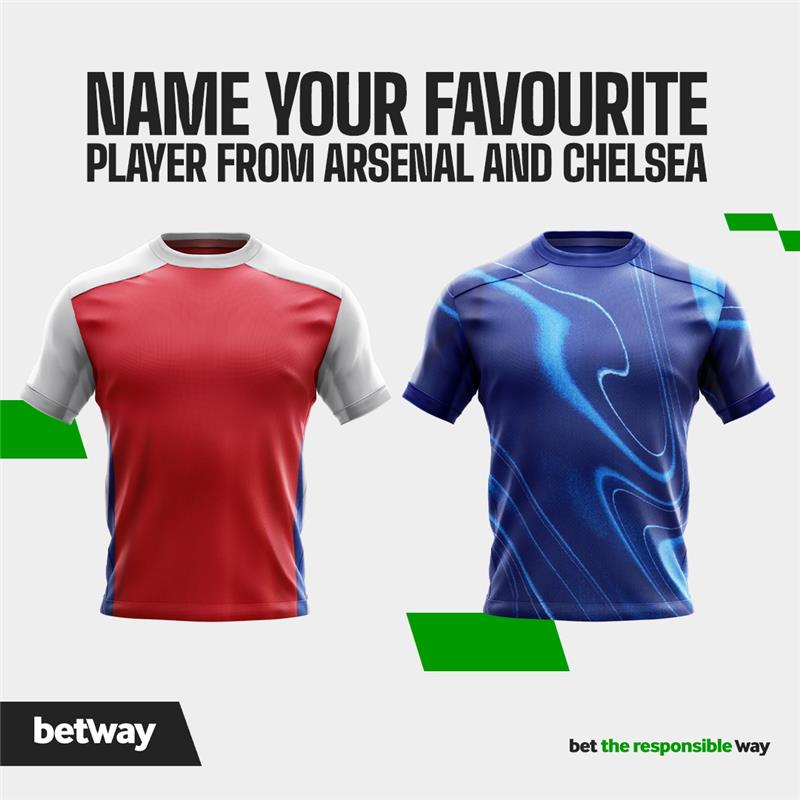 Betway_Zambia's tweet photo. Name your favorite footballer from:
Arsenal: ________
Chelsea : ________
#BetwaySquad #ArsenalvChelsea https://t.co/Jrp2ZNMwcG