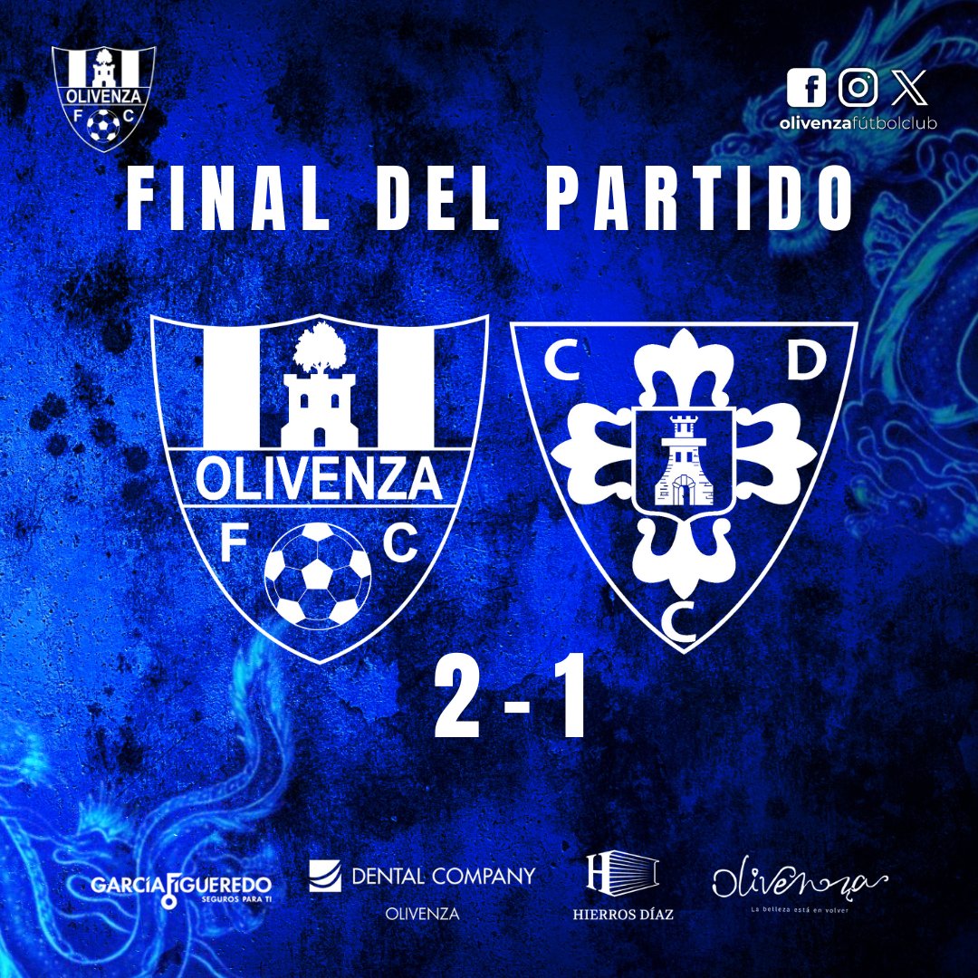 FINAAAAAAAL DEL PARTIDO Y +3 EN CASA 🤍 Partido muy competido por parte de ambos equipos 

#OlivenzaFC 2-1 <a href="/CastueraCd/">𝗖.𝗗. 𝗖𝗔𝗦𝗧𝗨𝗘𝗥𝗔 𝗦.</a>