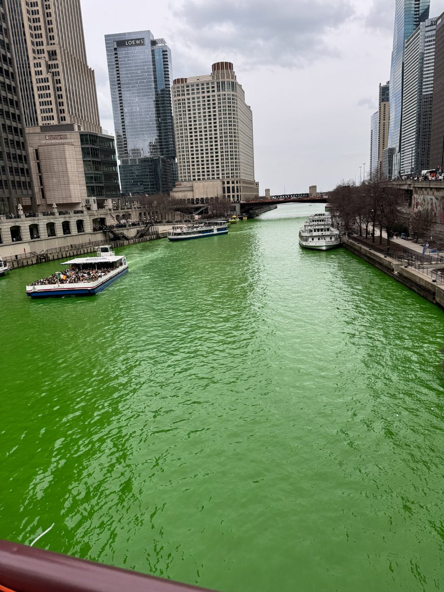 Best St. Patrick’s Day ever! Got to see the Chicago River dyed green &amp; enjoyed the parade—such an amazing experience! Huge thanks to Mike and Rodney for making it so special! #HappyStPatricksDay