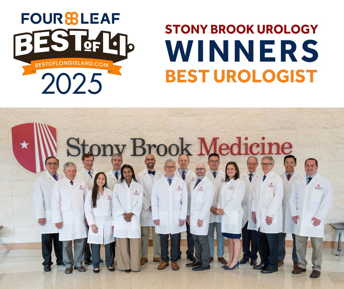 Stony Brook Urology (@sburology) on Twitter photo We are so happy to announce that we have been named 'Best Urologist' by Best of LI 2025!
Thank you to all who voted, and thank you to our incredible team of providers and physicians that constantly go above and beyond 🏆. <a href="/NYSAUA/">New York Section AUA</a>
#BestofLI2025 #BestUrologist #UrologyCare We are so happy to announce that we have been named 'Best Urologist' by Best of LI 2025!
Thank you to all who voted, and thank you to our incredible team of providers and physicians that constantly go above and beyond 🏆. <a href="/NYSAUA/">New York Section AUA</a>
#BestofLI2025 #BestUrologist #UrologyCare