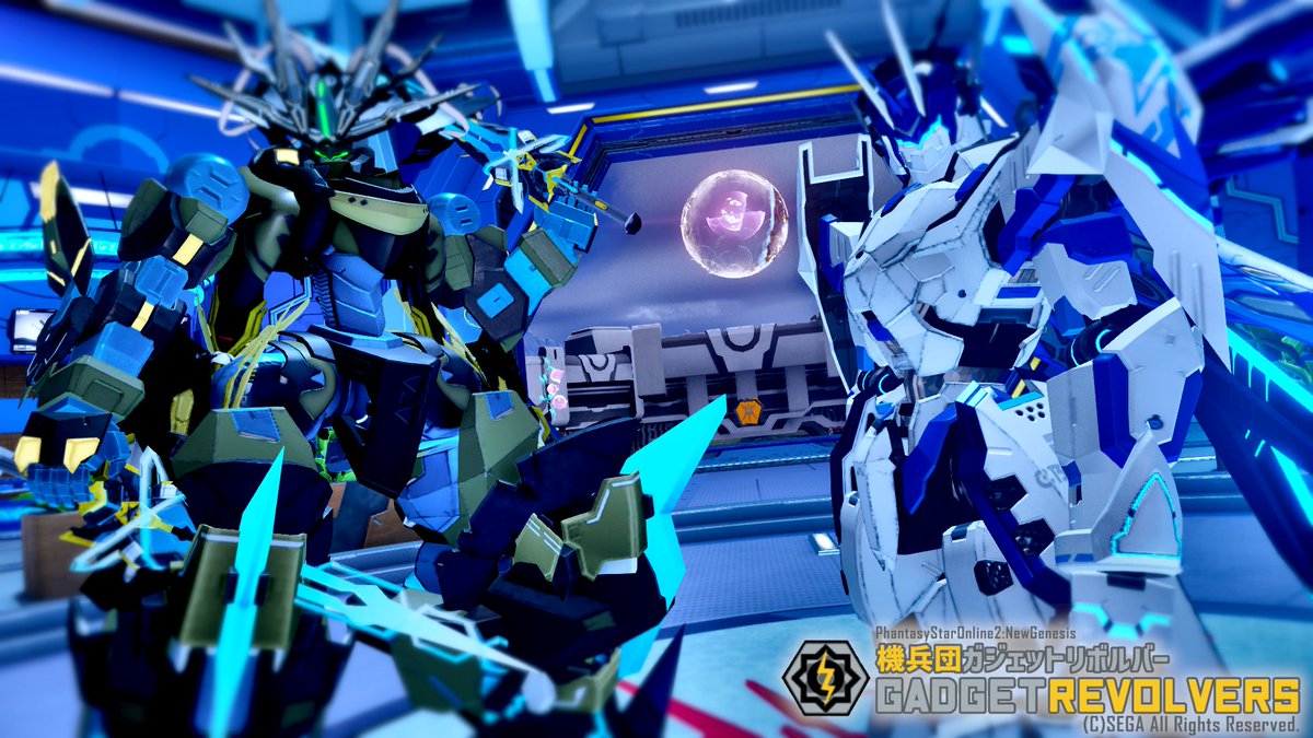 PSO2_Ikazuchi's tweet image. #PSO2NGS
#メンテの日じゃないけどssを貼る 
#機兵団ガジェットリボルバー
ただいま、色々他のところ回ってきました。
チムメンの@HgzWp6 さんと4枚