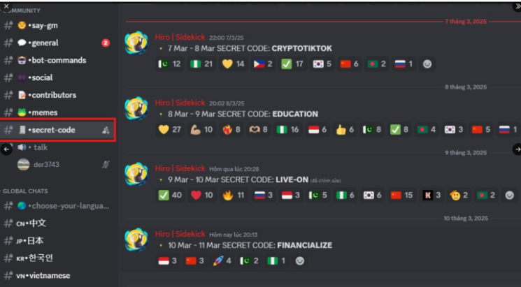 traviscremin68's tweet photo. 🛕SideKick : Secret Code Campaign

@Sidekick_Labs nền tảng #LiveFi đầu tiên trên thế giới, nơi hội tụ phát trực tiếp, cập nhật nóng hổi về thị trường và giao dịch tài sản trong một trải nghiệm mượt mà, dự án cũng đã được @yzilabs(trước đây là Binance Labs) đầu tư !
💡 Điểm đột phá:
 🔹 KOLs cạnh tranh bằng volume giao dịch, không chỉ là lượt tương tác.
 🔹 Dự án dễ dàng tìm kiếm KOLs phù hợp thông qua chỉ số giao dịch minh bạch.
 🔹 Giao dịch tương tác trực tiếp với Trader & KOLs ngay trên livestream.
🚀 Trải nghiệm LiveFi – Giao dịch theo cách hoàn toàn mới!
Ngay bây giờ ae có thể tham gia chiến dịch Secret Code để nhận các phần thưởng thật hấp dẫn trong tương lai:

 Bước 1: Tham gia Discord SideKick tại Link Discord và lấy Secret Code 
https://t.co/3AScwx5c9l
→ Vào kênh "secret-code" để lấy mã mời mỗi ngày
Bước 2: Truy cập Web App SideKick để tạo tài khoản
Bước 3: Trong mục Points, chọn SideKick Community Check-in by Secret Code và nhập mã.
Link tham gia: https://t.co/QhQug4ykJF

Check nếu điểm tăng >  mã đã sử dụng thành công!