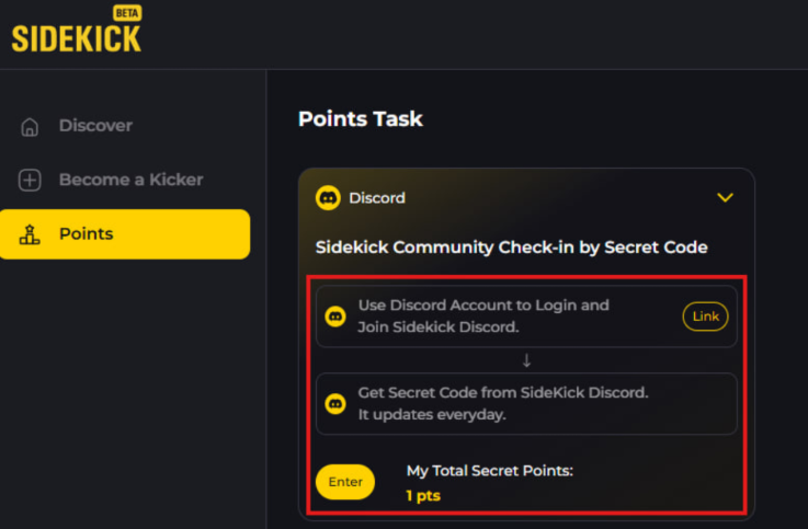 traviscremin68's tweet photo. 🛕SideKick : Secret Code Campaign

@Sidekick_Labs nền tảng #LiveFi đầu tiên trên thế giới, nơi hội tụ phát trực tiếp, cập nhật nóng hổi về thị trường và giao dịch tài sản trong một trải nghiệm mượt mà, dự án cũng đã được @yzilabs(trước đây là Binance Labs) đầu tư !
💡 Điểm đột phá:
 🔹 KOLs cạnh tranh bằng volume giao dịch, không chỉ là lượt tương tác.
 🔹 Dự án dễ dàng tìm kiếm KOLs phù hợp thông qua chỉ số giao dịch minh bạch.
 🔹 Giao dịch tương tác trực tiếp với Trader & KOLs ngay trên livestream.
🚀 Trải nghiệm LiveFi – Giao dịch theo cách hoàn toàn mới!
Ngay bây giờ ae có thể tham gia chiến dịch Secret Code để nhận các phần thưởng thật hấp dẫn trong tương lai:

 Bước 1: Tham gia Discord SideKick tại Link Discord và lấy Secret Code 
https://t.co/3AScwx5c9l
→ Vào kênh "secret-code" để lấy mã mời mỗi ngày
Bước 2: Truy cập Web App SideKick để tạo tài khoản
Bước 3: Trong mục Points, chọn SideKick Community Check-in by Secret Code và nhập mã.
Link tham gia: https://t.co/QhQug4ykJF

Check nếu điểm tăng >  mã đã sử dụng thành công!