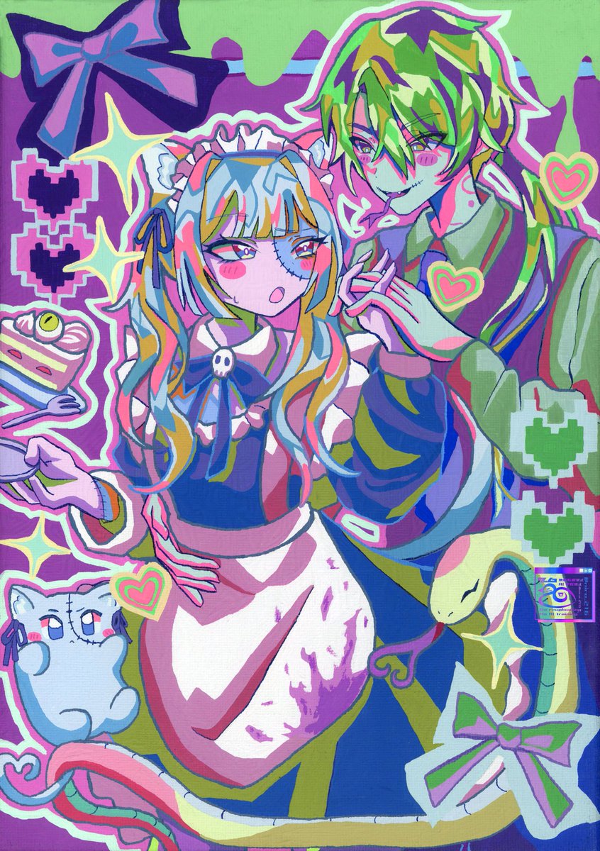 ゾンビメイド♡ゾンビ御曹司

#oc #illustration #アナログイラスト #イラスト