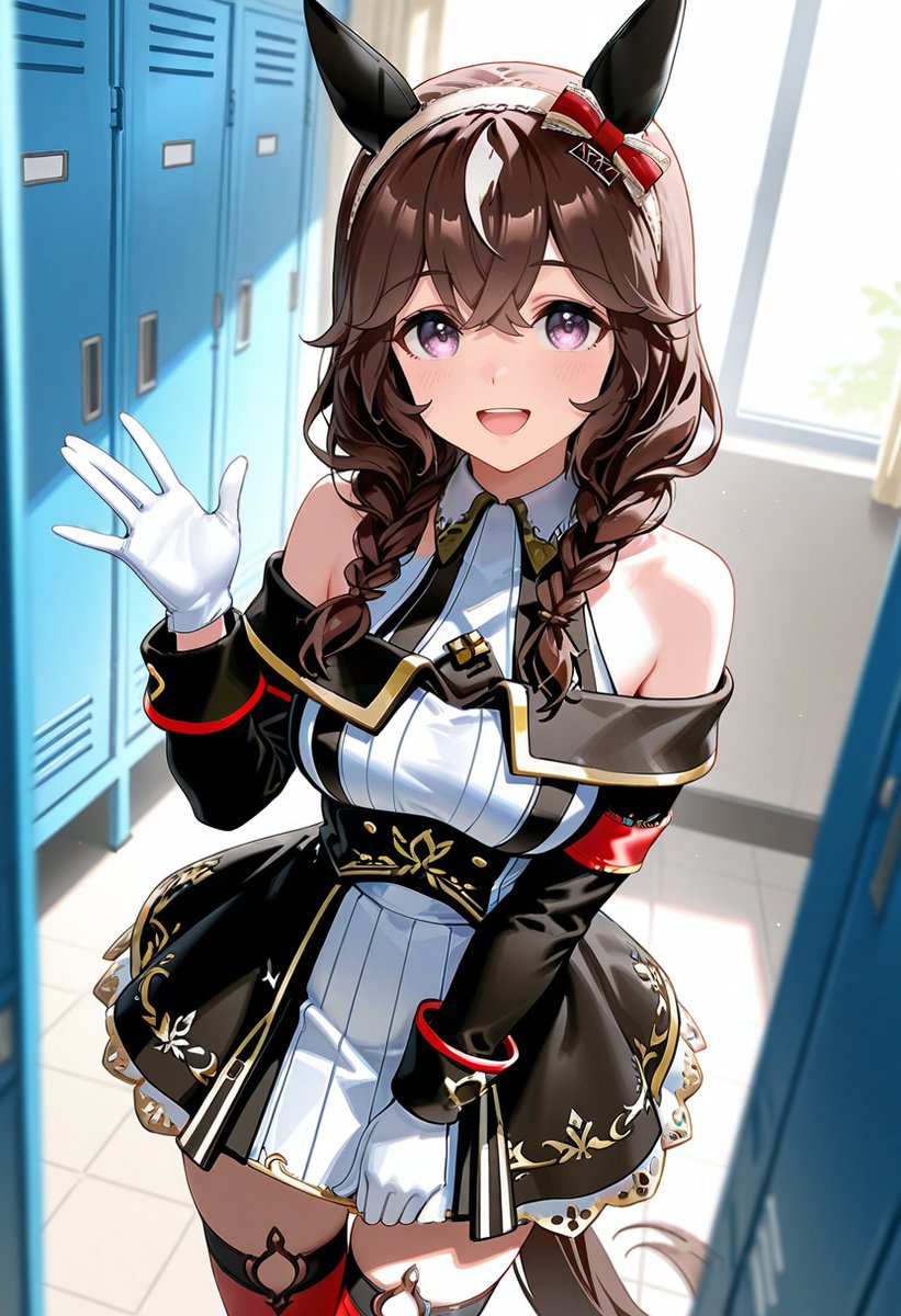 RamonuLover's tweet photo. #AIイラスト #AIart #stableDiffusion #ILXL #ウマ娘 #カレンブーケドール
カレンチャンの勝負服を着せる! https://t.co/DEftyeJpd2
