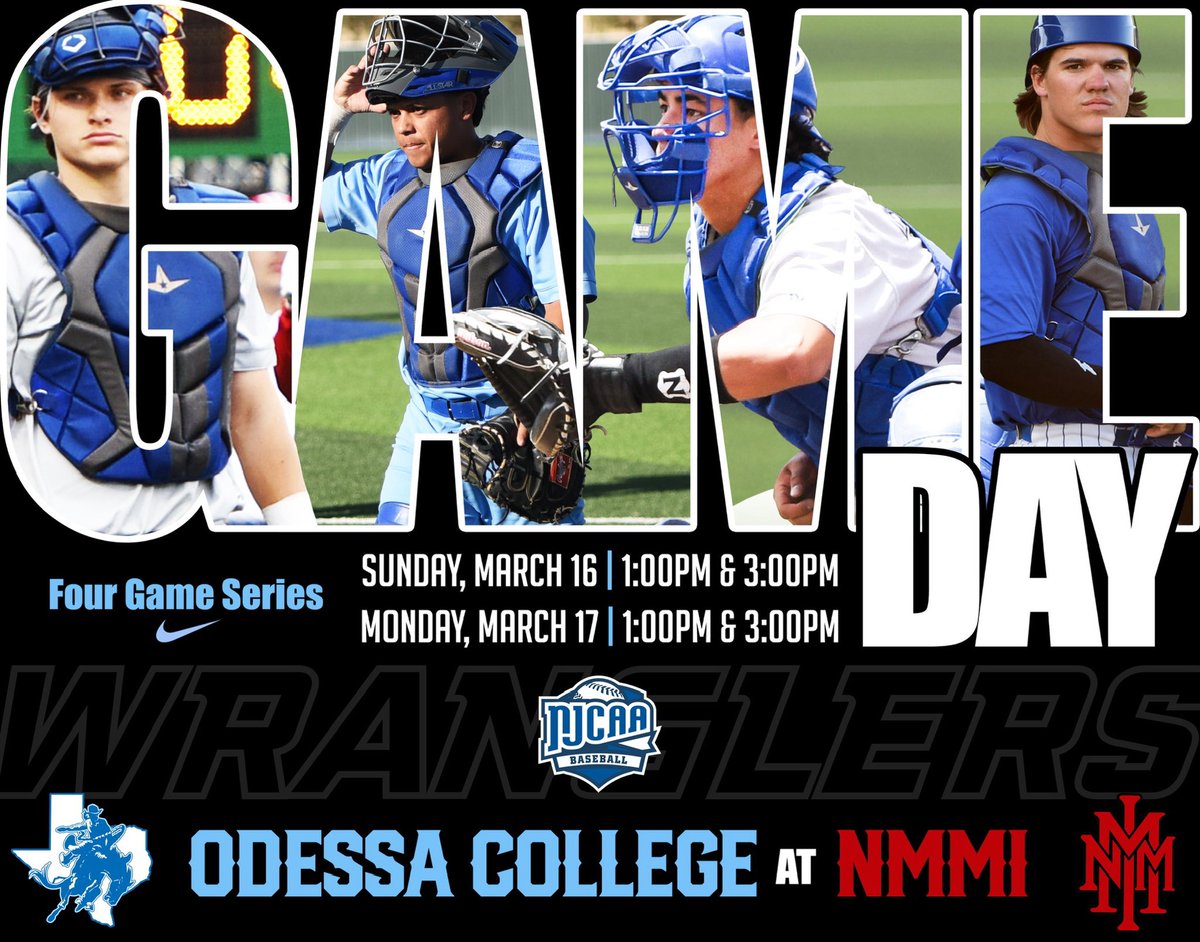 OdessaCBaseball's tweet image. ‼️GAMEDAY‼️
📍Roswell, NM
🆚 @NMMI_Baseball 
⏰12 &amp;amp; 2:30 
🎥 @TSBNSports 
📊@GetGameChanger