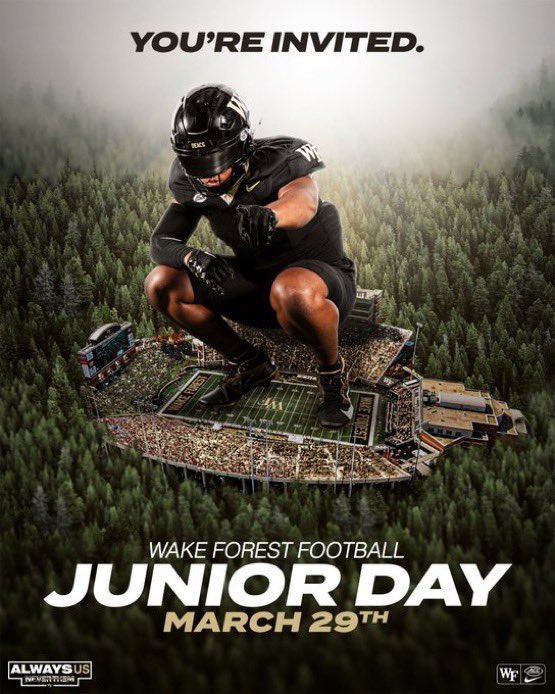 Brandon Boone (@brandonboone08) on Twitter photo I will be at Wake Forest on March 29th
#GoDeacs <a href="/tygatson/">Ty Gatson</a> <a href="/WakeFB/">Wake Forest Football</a> <a href="/WF_FBRecruiting/">WF Football Recruiting</a> <a href="/On3sports/">On3</a> <a href="/One11Recruiting/">One11 Recruiting</a> <a href="/RandlemanFB/">Randleman Football</a> I will be at Wake Forest on March 29th
#GoDeacs <a href="/tygatson/">Ty Gatson</a> <a href="/WakeFB/">Wake Forest Football</a> <a href="/WF_FBRecruiting/">WF Football Recruiting</a> <a href="/On3sports/">On3</a> <a href="/One11Recruiting/">One11 Recruiting</a> <a href="/RandlemanFB/">Randleman Football</a>