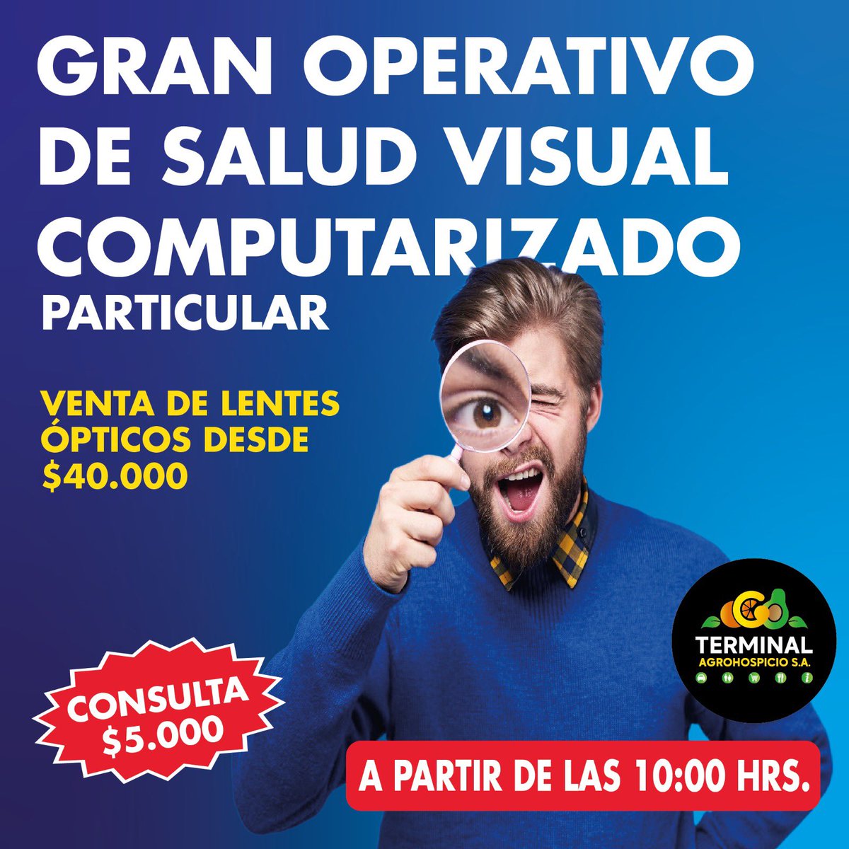 Este domingo 16 se estará realizando en nuestras instalaciones un operativo de salud visual computarizado y particular. El valor de la consulta es de $5.000 y además habrá venta de lentes ópticos desde los $40.000 pesos. #operativovisual #particular #noselopierda