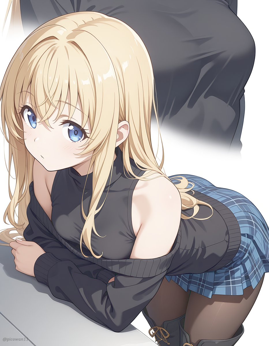「The goddess officer who is concerned abo」|pico wanのイラスト