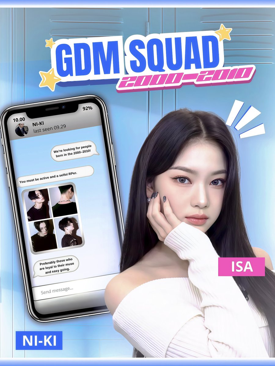 aisaoc's tweet image. ☎️ Calling all 2000–2010 liners!

We’re creating a no-twin GDM Squad as a home for selective roleplayers who fit the criteria. Want to join? Simply reply with your muse’s name + birth year, and you’re all set! Make sure to stay active and engage with the members.