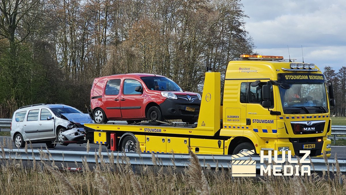 Kopstaart aanrijding in Hattemerbroek