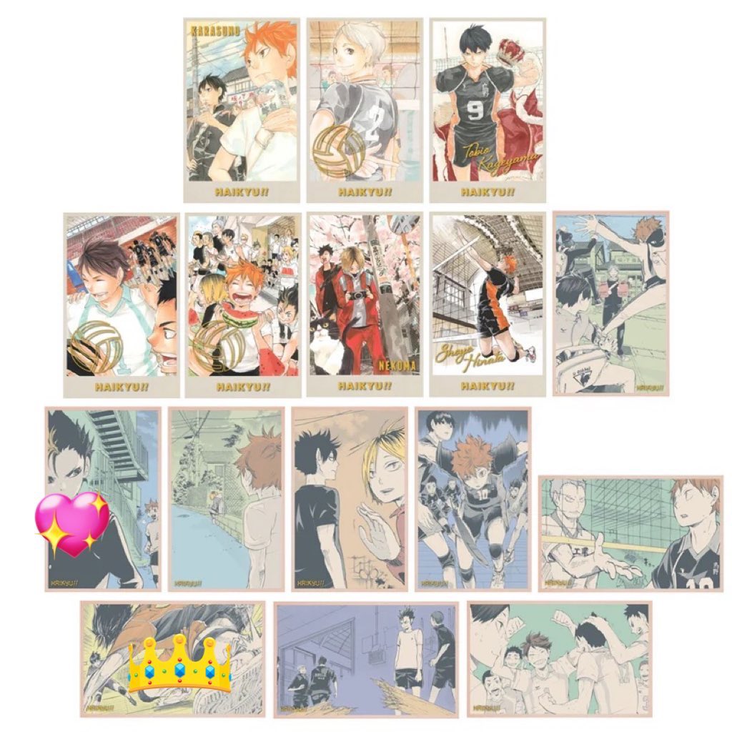 torihiki___0819's tweet photo. 【交換】ハイキュー メモリアルコレクション
ジャンショ ジャンプショップ 春コレ

譲 烏野 音駒 青葉城西 日向 影山 木兎 青根 澤村 東峰 菅原 月島 山口

求 西谷夕(👑優先)

郵送希望
代行頂いてるため発送にお時間頂きます💦
💖のみは返信にお時間頂きます。
箔押しは比率違い希望です、、。 https://t.co/9CL0g2Rdty