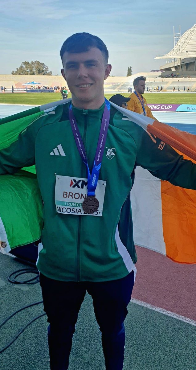 Athletics Ireland (@irishathletics) on Twitter photo BRONZE FOR JOYCE🙌
The THIRD Euro Throws medal of the weekend with Oisín Joyce taking bronze in the Javelin over in Nicosia🤩
His best and last throw of 73.86 securing the medal💪
A remarkable weekend for the Irish in Nicosia 🥇🥈🥉📈
#IrishAthletics | <a href="/Ask123ie/">123.ie Insurance</a> BRONZE FOR JOYCE🙌
The THIRD Euro Throws medal of the weekend with Oisín Joyce taking bronze in the Javelin over in Nicosia🤩
His best and last throw of 73.86 securing the medal💪
A remarkable weekend for the Irish in Nicosia 🥇🥈🥉📈
#IrishAthletics | <a href="/Ask123ie/">123.ie Insurance</a>
