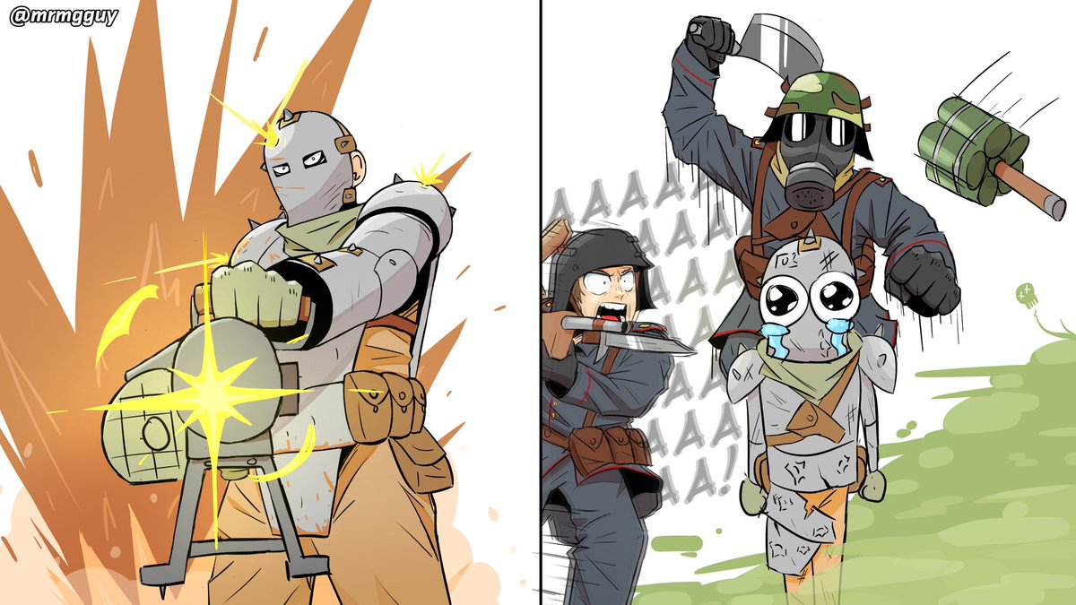 Mrmgguy's tweet photo. BF1 Sentry kits in the Campaign vs Sentry kits in the multiplayer

#Battlefield #Battlefield1 #fanart https://t.co/rduHWcqwpi