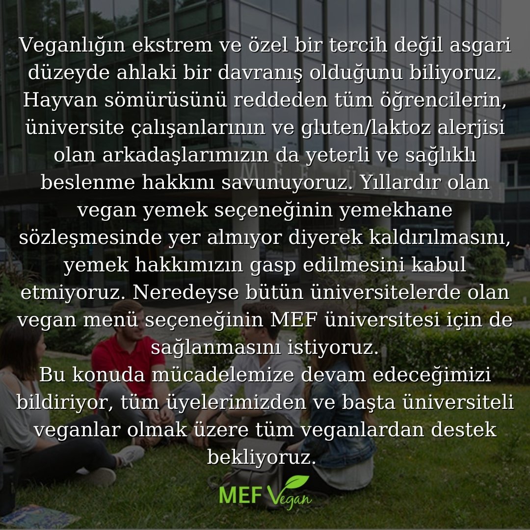 mef_vegan's tweet photo. Vegan menü talebimize dair açıklamamızdır: https://t.co/2rW0W1LIPI