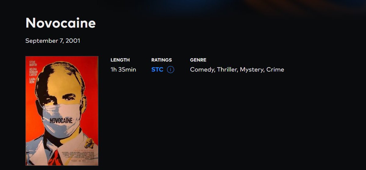 dan25eng's tweet photo. I was on the @CineplexMovies  website trying to find tickets to Novocaine. When I clicked on the poster it took me here. What the Hell is this? https://t.co/jKXUCfA3aO