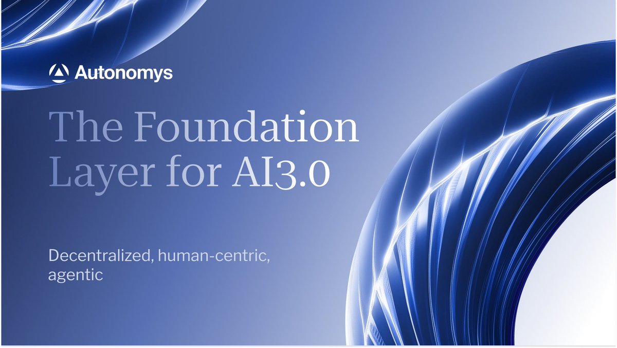AutonomysNet's tweet image. 🎩 For too long, AI has been controlled by too few.
🔼 Autonomys is building a different future.
🤖 This is @cdixon&apos;s Read Write Own for the Age of AI.

• AI1.0 | Centralized ML: Humans are mere consumers of AI, using narrow, rule-based systems.
• AI2.0 | Centralized Generative…