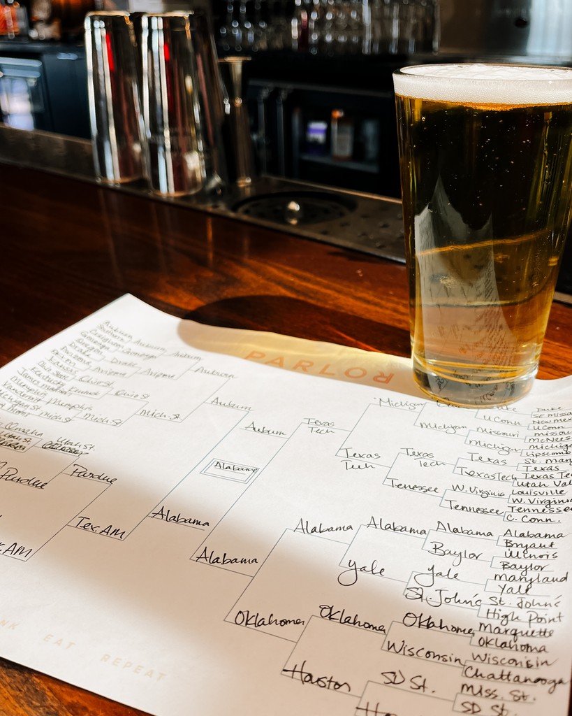Selection Sunday is here, so let’s make it a celebration! 🏀 Grab a drink, fill out your tournament brackets, and test your luck 🍀 Think you’ve got the winning picks? Enter your bracket at Parlor for a shot at $500 in Parlor gift cards!

#ParlorVibes #EatOKC #DrinkOKC
