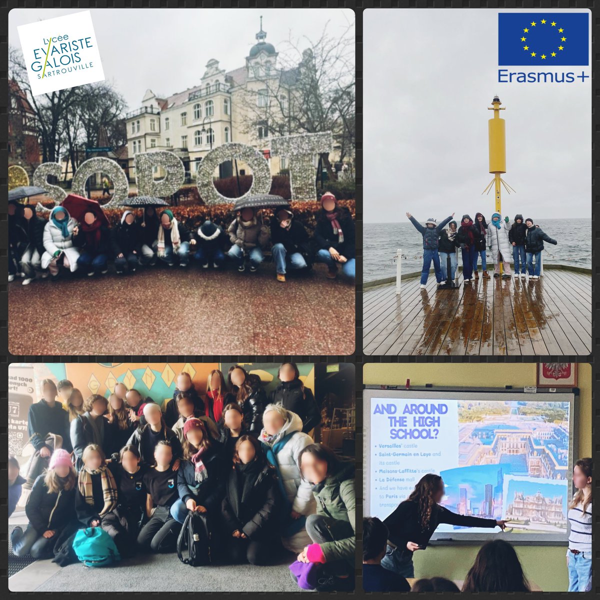 Nos élèves en mobilité Erasmus+ en Pologne pour la 2ᵉ année consécutive aux côtés de leurs partenaires européens. 🌍🤝
Nous aurons le plaisir de les accueillir en mai pour poursuivre cette belle aventure ! #ErasmusPlus #Mobilité #Europe