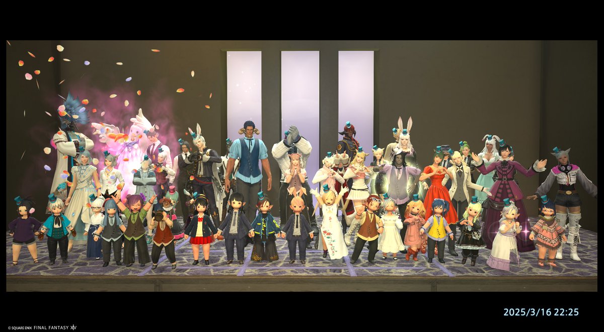 miberty_FFXIV's tweet photo. miberty 第2回演奏会 En avant!
無事終演いたしました！
お越しいただいた皆さま、配信を視聴してくださった皆さま、ありがとうございました🌹
#FF14_EMS #ミベルティ #FF14楽器演奏 https://t.co/u3bW2u3V44