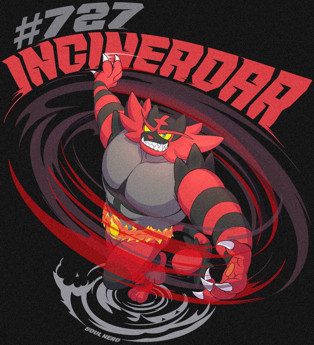 Incineroar pulling out his best move