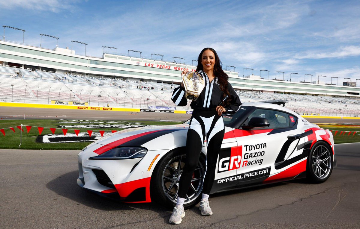 Chelsea Green ahead of driving the pace car to kick off today's #NASCAR ...