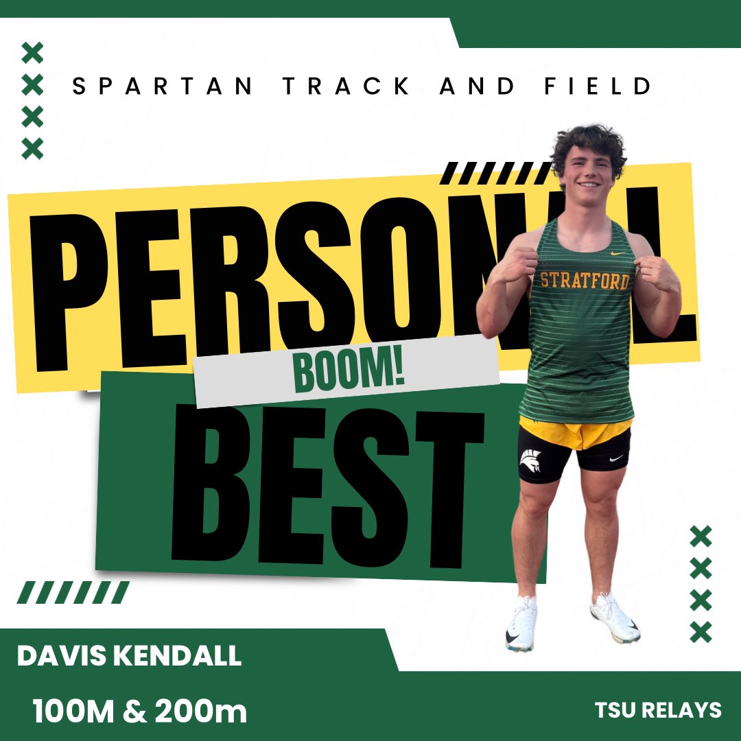 Stratford XC & Track & Field (@stratford_xc_tf) on Twitter photo Davis keeps dropping times! Big time PRs. Recruit him now!
TSU Relays 100 Champion!
<a href="/sbisdathletics/">Spring Branch ISD Athletics</a> <a href="/SBISD/">Spring Branch ISD</a> <a href="/StratfordSBISD/">Stratford HS</a> Davis keeps dropping times! Big time PRs. Recruit him now!
TSU Relays 100 Champion!
<a href="/sbisdathletics/">Spring Branch ISD Athletics</a> <a href="/SBISD/">Spring Branch ISD</a> <a href="/StratfordSBISD/">Stratford HS</a>
