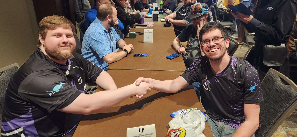 Team Main Phase (@teammainphase) on Twitter photo A handshake between teammates @chriskral4 and <a href="/Oinkmage/">Gabriel Nicholas</a> locks both of them into the top 8 of the Hunter Burton Memorial Open Main Event!!!
<a href="/HBM_TO/">hunterburtonmemorial</a> A handshake between teammates @chriskral4 and <a href="/Oinkmage/">Gabriel Nicholas</a> locks both of them into the top 8 of the Hunter Burton Memorial Open Main Event!!!
<a href="/HBM_TO/">hunterburtonmemorial</a>